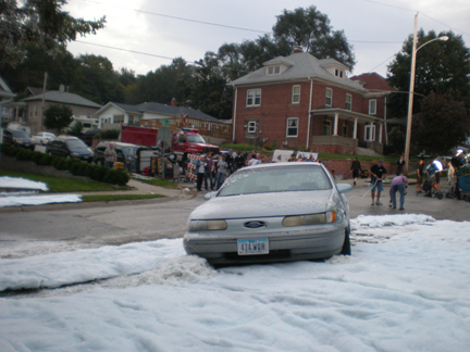 filming snow dressing scene  in Iowa