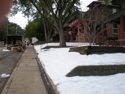 lawns covered in fake snow