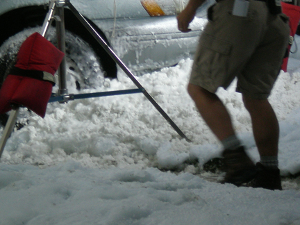 fake snow filmed