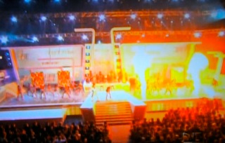 Univision's "Premio Lo Nuestro," The annual Latin music awards show 2011  special effects flames