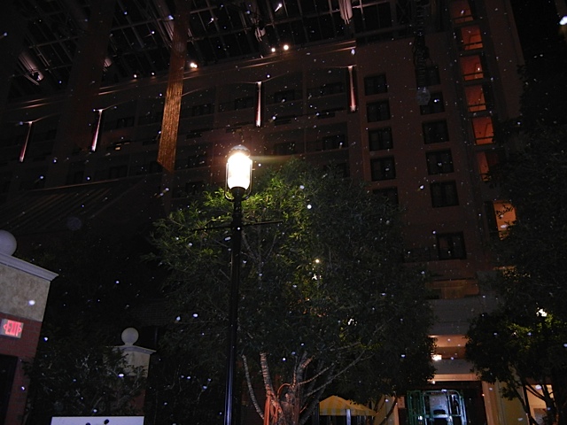 snow falling at gaylord national resort