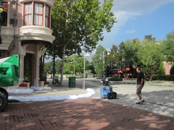 snow dressing with fake snow