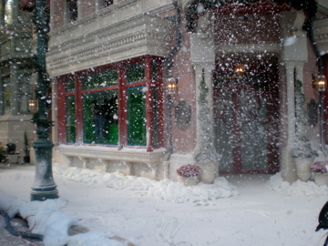 Snow machine  in a TV shoot