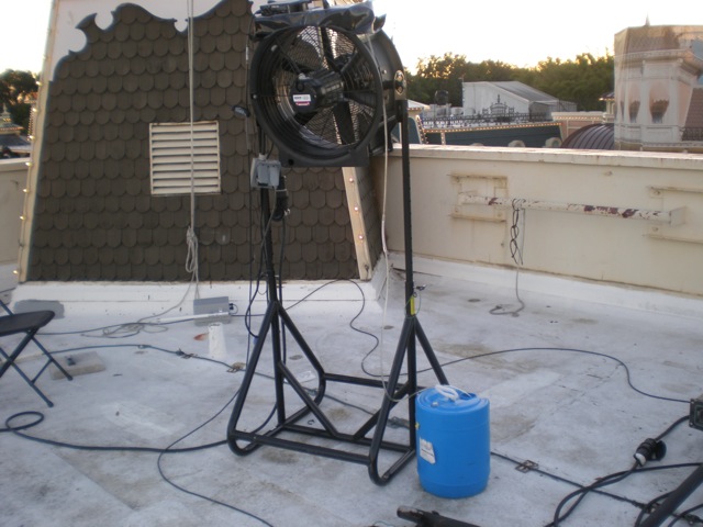 Disney snow machine roof top