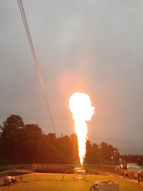 30 foot propane flame cannon