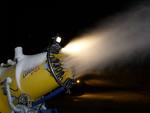 snowmaking machines used to add snow the ski trails at large resorts
