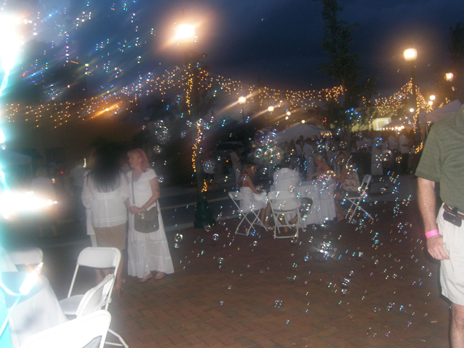 bubbles at an event
