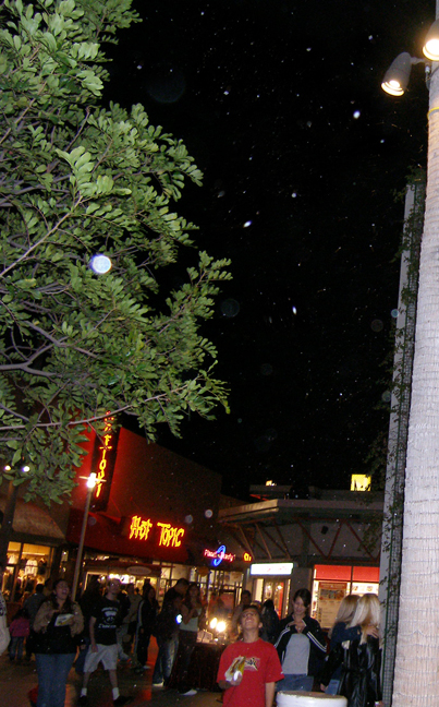 Special effect snow at a mall