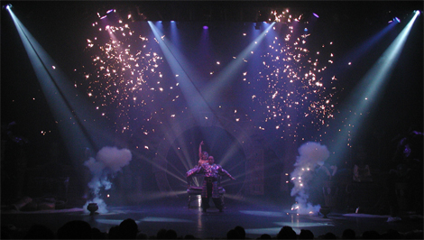 Theme park show with our pyro