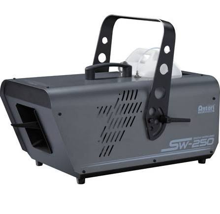 onsumer Antari Lighting SW-250X 600W Snow Machine without W-1 Wireless Control, too big of flakes for indoor, not enough snow on a 50% setting and not designed for outdoor. 